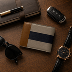 Men’s Stylish Bi-Fold Wallet – Textured Leather Card & Cash Holder