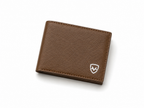 Men’s Brown Leather Wallet – Slim Bi-Fold Genuine Leather Card & Cash Holder