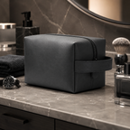 Crazy Horse Leather Shaving Kit – Vintage Travel Toiletry Bag for Men
