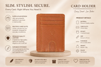 Mordano Genuine Leather Card Holder | Slim RFID Blocking Business Credit Case