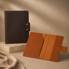 Personalized A4 Leather Portfolio Organizer for Men & Women – Professional Padfolio with Zipper Closure, Resume & Document Holder, Refillable Writing Journal Binder for Business, Meetings & Travel