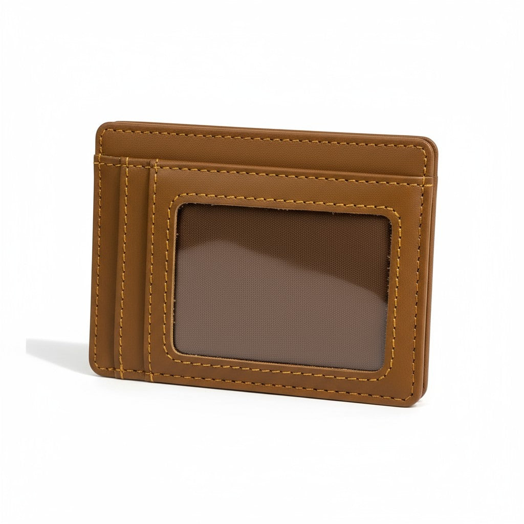 High quality genuine leather card holder small wallet for daily carry Texas