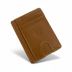 Minimalist genuine leather card holder compact design wallet Texas USA