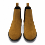 Men's Tan Suede Chelsea Boots with Leather Sole