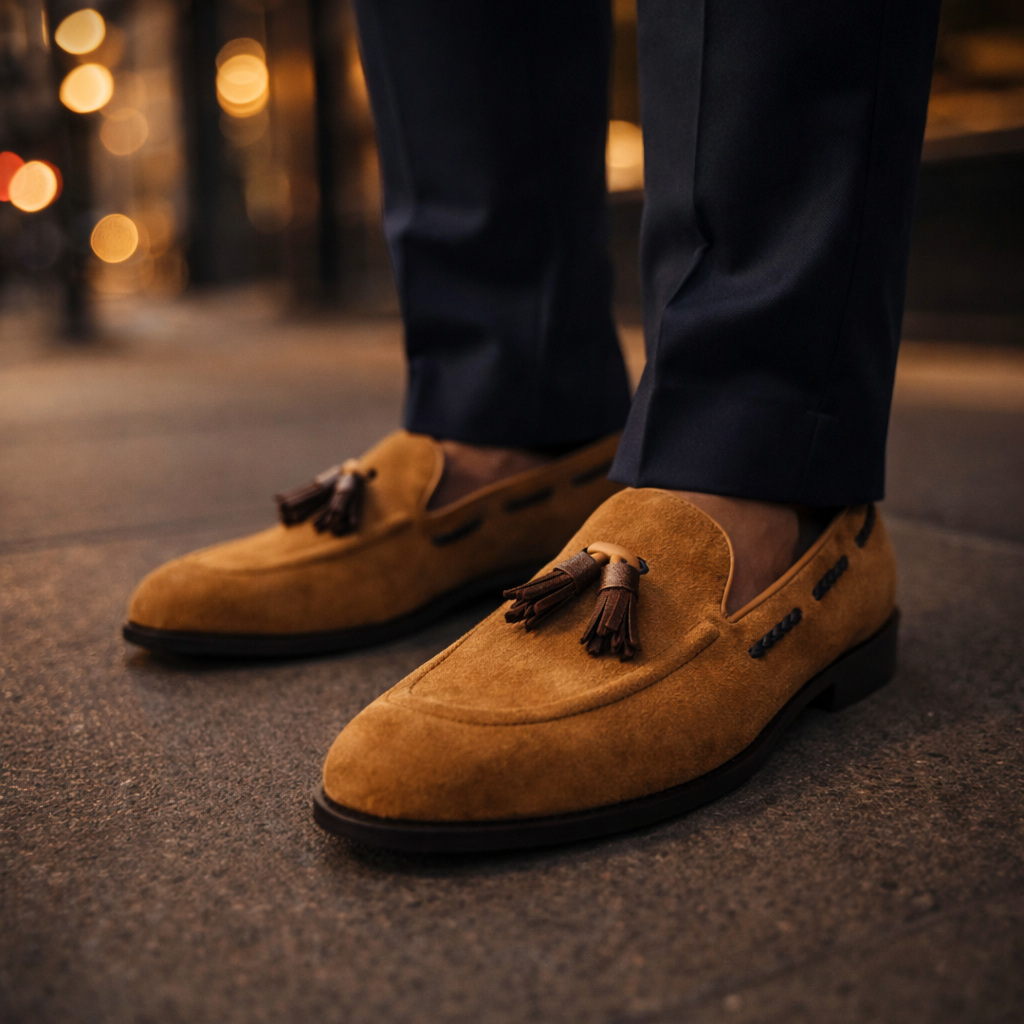 WHITE MEN'S SUEDE FORMAL