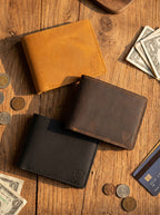Premium Leather Wallet for Men – Designs – Ideal Gift for Husband, Dad, Boyfriend, Wedding, Anniversary, Birthday, Valentines Day Gifts