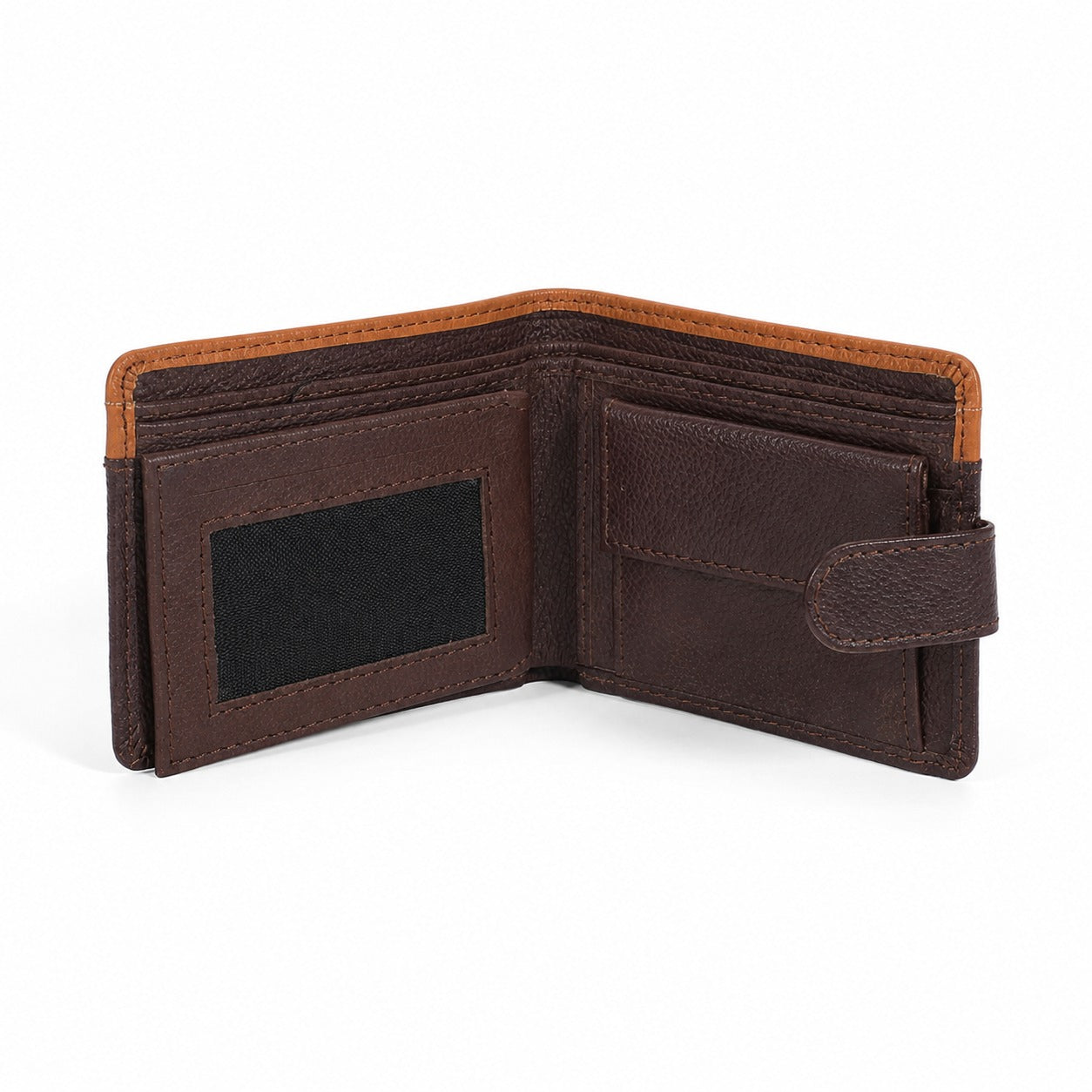 Premium Men's Bifold Wallet with Coin Pocket – Slim Leather Wallet with Card Holder & Cash Compartment