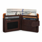 Premium Men's Bifold Wallet with Coin Pocket – Slim Leather Wallet with Card Holder & Cash Compartment