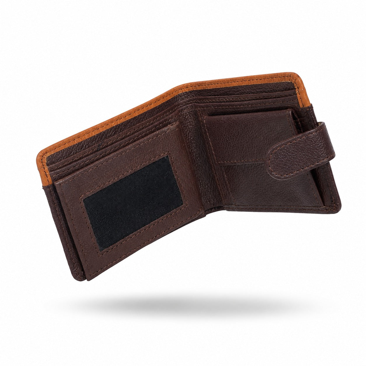 Premium Men's Bifold Wallet with Coin Pocket – Slim Leather Wallet with Card Holder & Cash Compartment